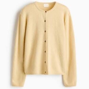 H&M Light Yellow Loose Fit Cardigan - Size Small - NWT